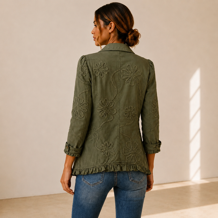 Ascensión | Chaqueta Bordada con Volantes