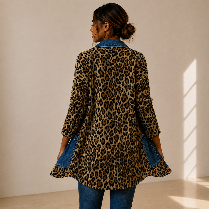 Lorena | Chaqueta Larga de Leopardo con Vaquero