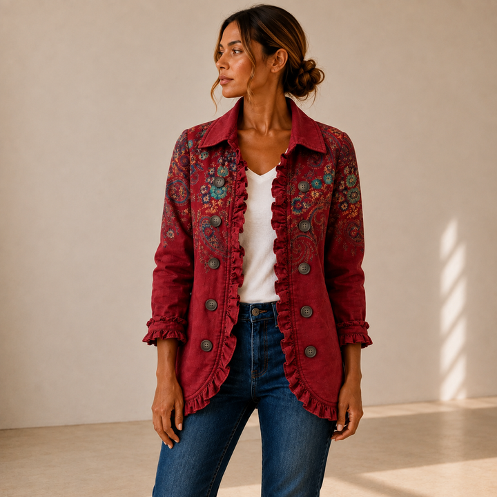 Inmaculada | Chaqueta Cachemira con Volantes