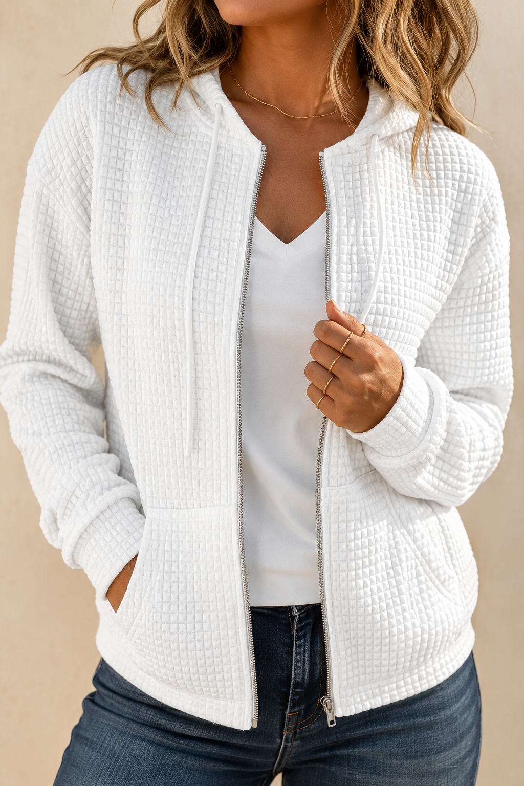 Selma | Hupullinen vetoketjutakki