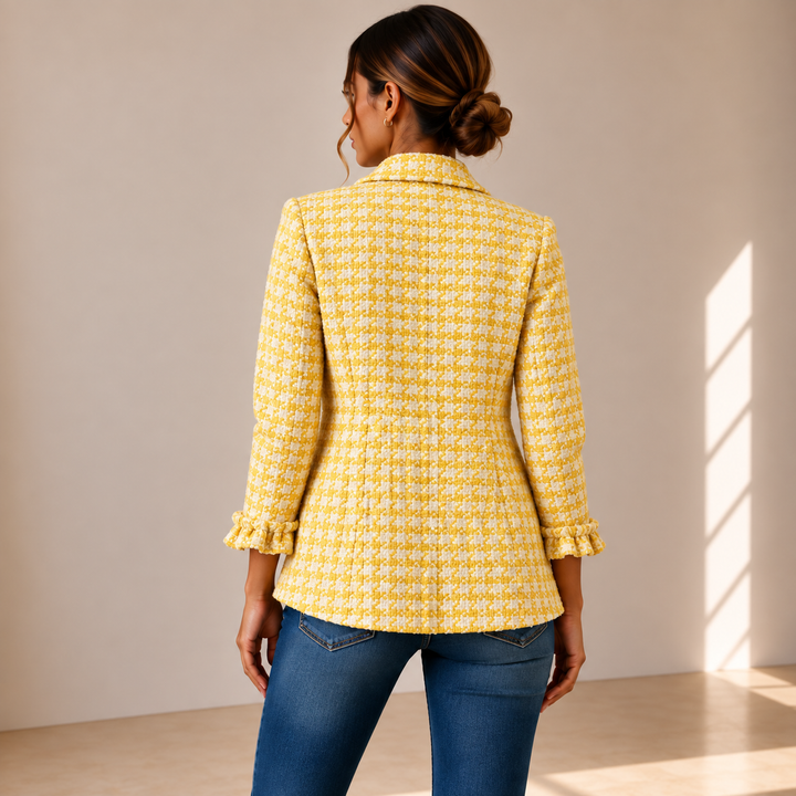 Purificación | Chaqueta de Cuadros Vichy con Volantes
