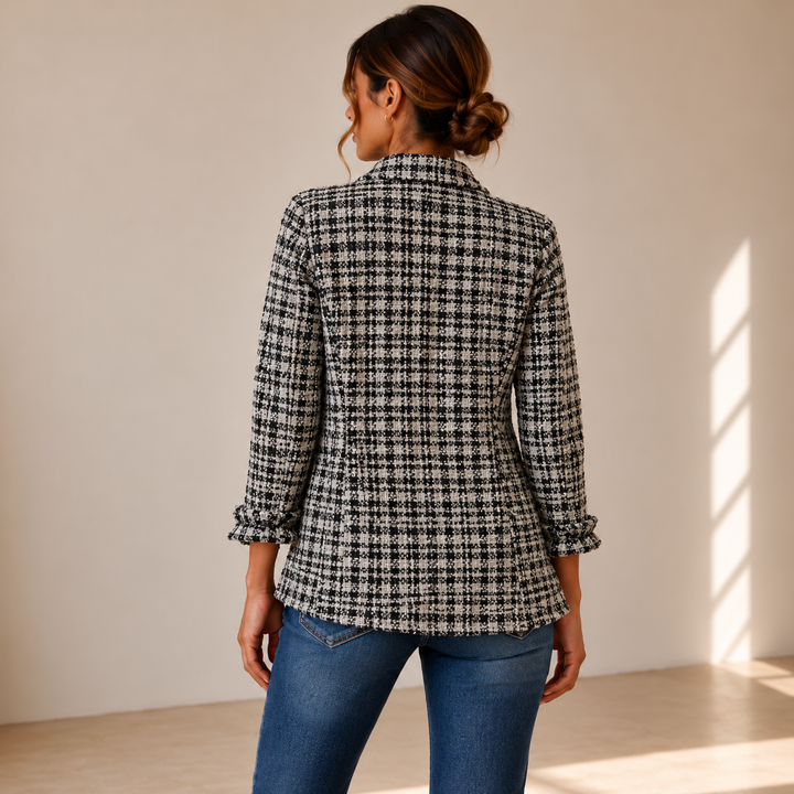 Purificación | Chaqueta de Cuadros Vichy con Volantes
