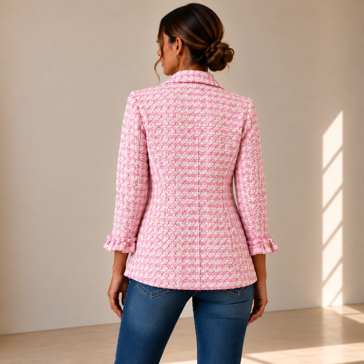 Purificación | Chaqueta de Cuadros Vichy con Volantes