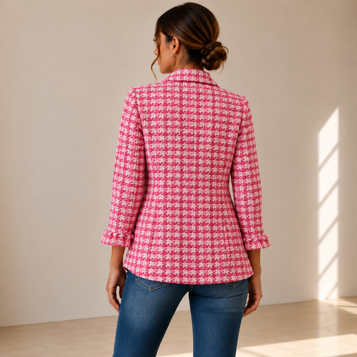 Purificación | Chaqueta de Cuadros Vichy con Volantes