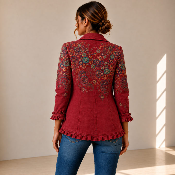 Inmaculada | Chaqueta Cachemira con Volantes