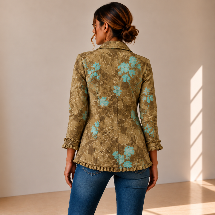 Salud | Chaqueta Floral Degradado con Volantes