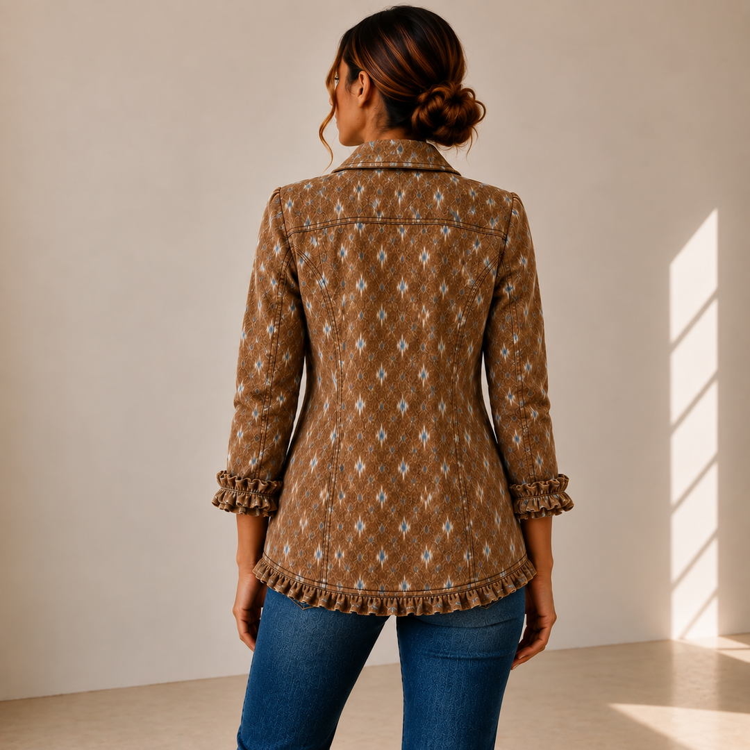 Nicolasa | Chaqueta Estampado Animal con Volantes