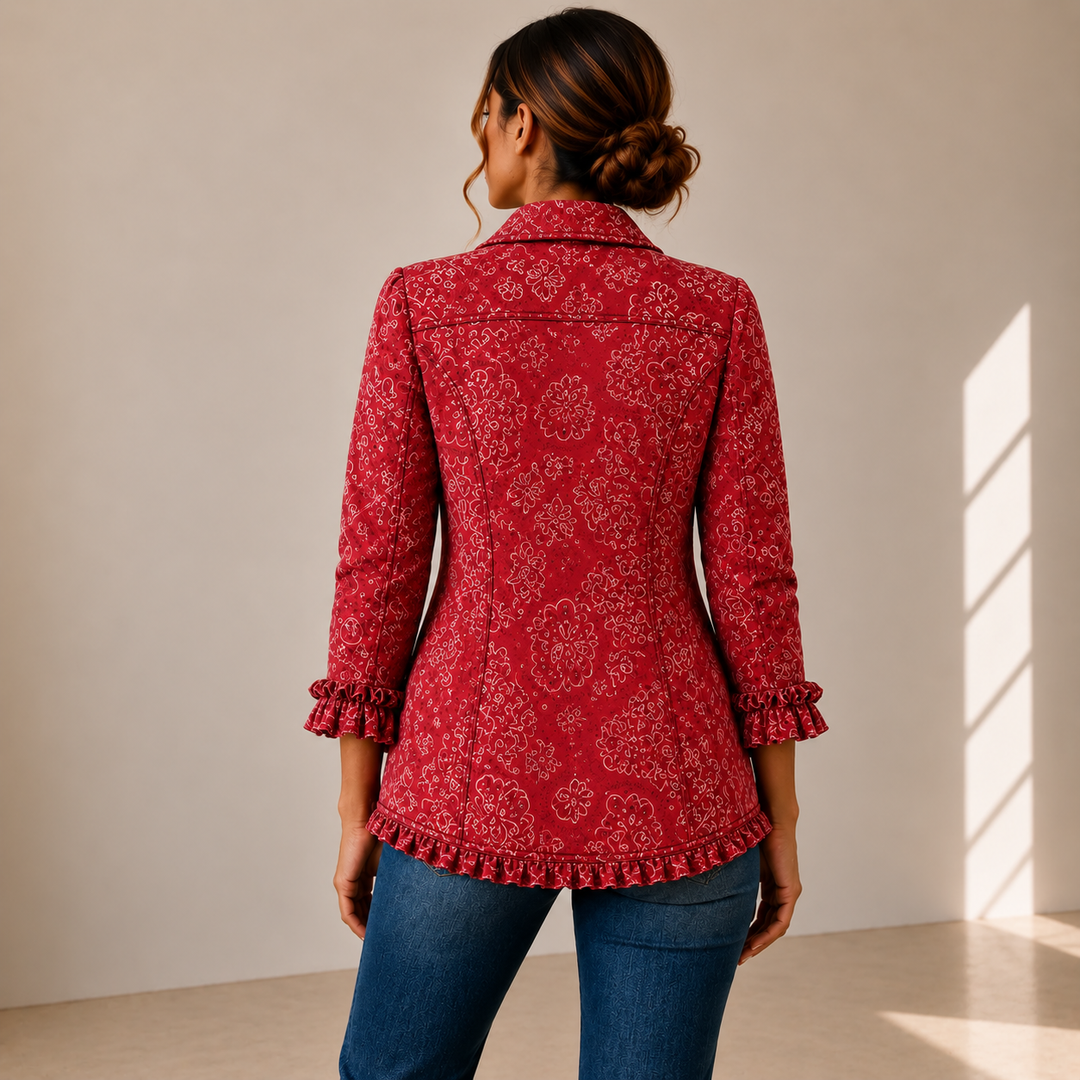 Clotilde | Chaqueta Cachemira Degradado con Volantes