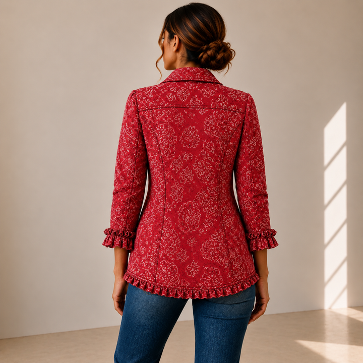 Clotilde | Chaqueta Cachemira Degradado con Volantes