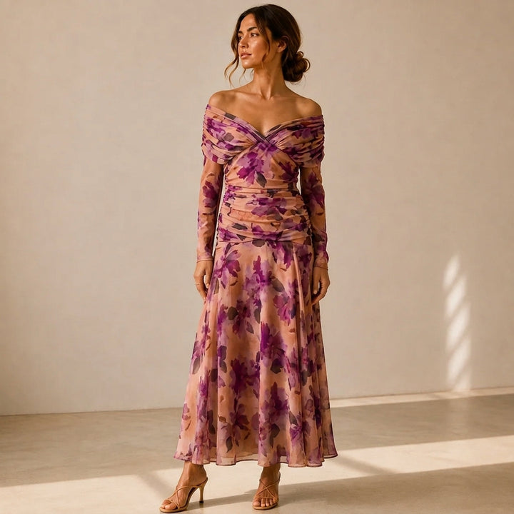 Eloísa™ | Vestido Largo Floral de Gasa