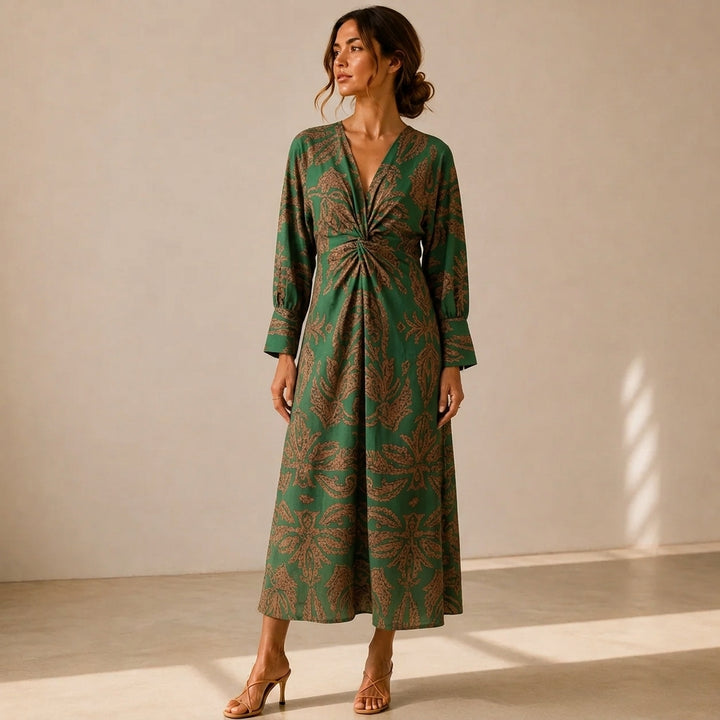 Isadora™ | Vestido Midi Estampado