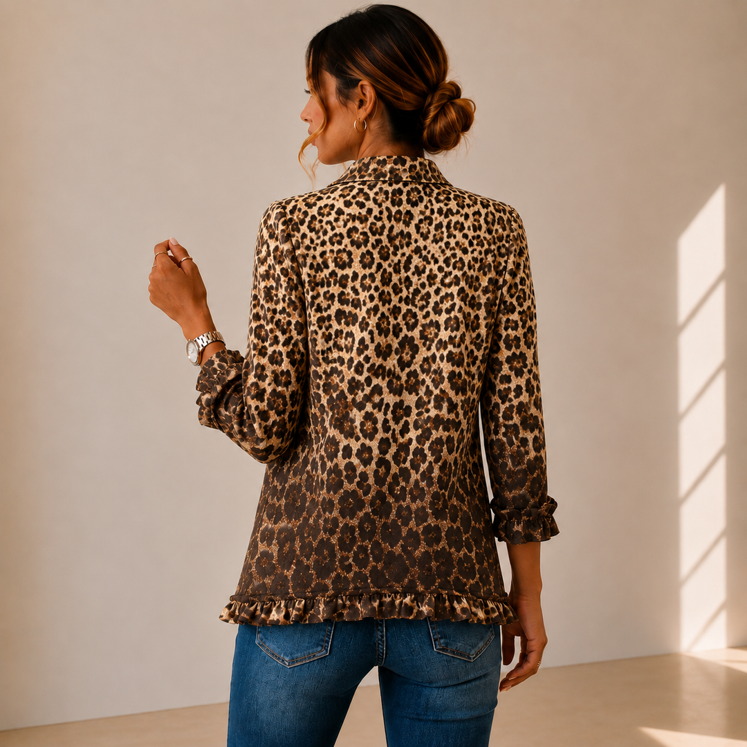 Valentina | Chaqueta de Leopardo con Volantes
