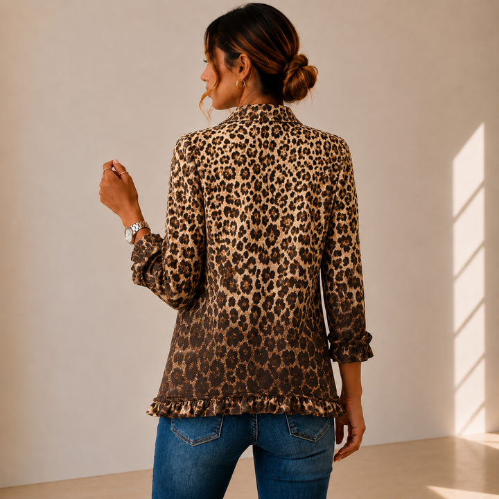 Valentina | Chaqueta de Leopardo con Volantes
