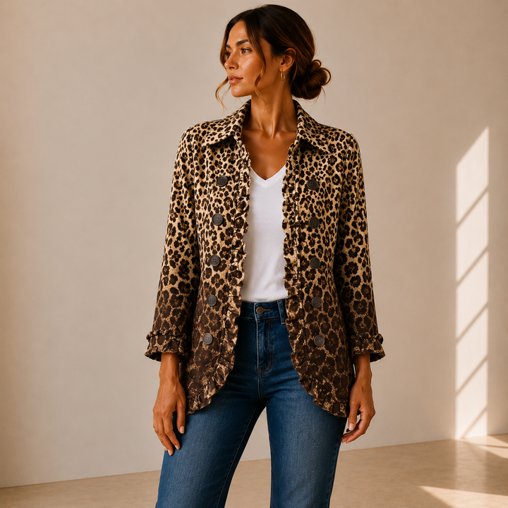 Valentina | Chaqueta de Leopardo con Volantes
